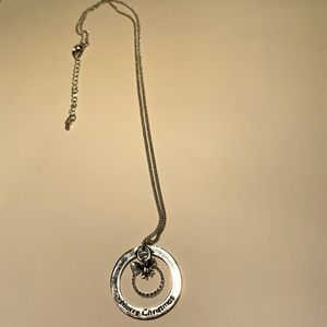 Silver tone Christmas necklace